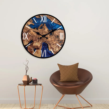 Abstract Roman Numeral Wooden Wall Clock for Living Room, Bedroom, Kitchen, Home Decoration, Silent Quartz Clock, Holiday Gift, 10 Inches, 12 Inches 14inch 16inch (No Battery)    Home Decor Supply | Online Retail | ShoreShopper.com