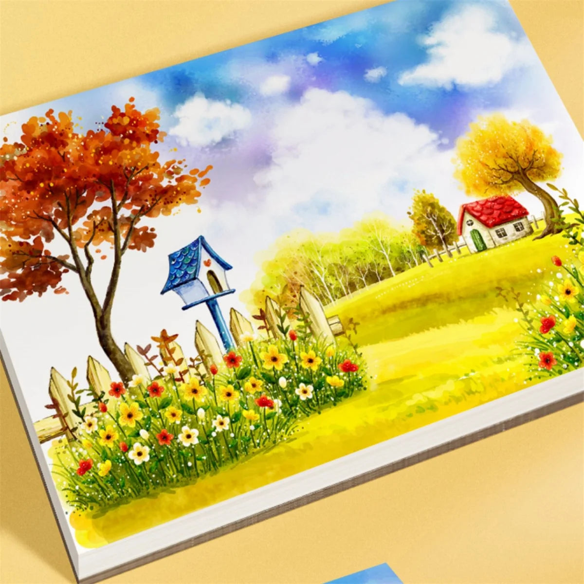 A4 30 Pages Paper Watercolor Book Hand-painted painting Book Fine Lines Water-Solube Color Art Supplies    Home Decor Supply | Online Retail | ShoreShopper.com