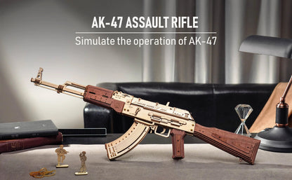 Robotime Rokr Automatic Rifle AK47 3D Wooden Gun Funny DIY Building Block Toys for Kids Adults Justice Guard Wooden PuzzleLQ901    Home Decor Supply | Online Retail | ShoreShopper.com