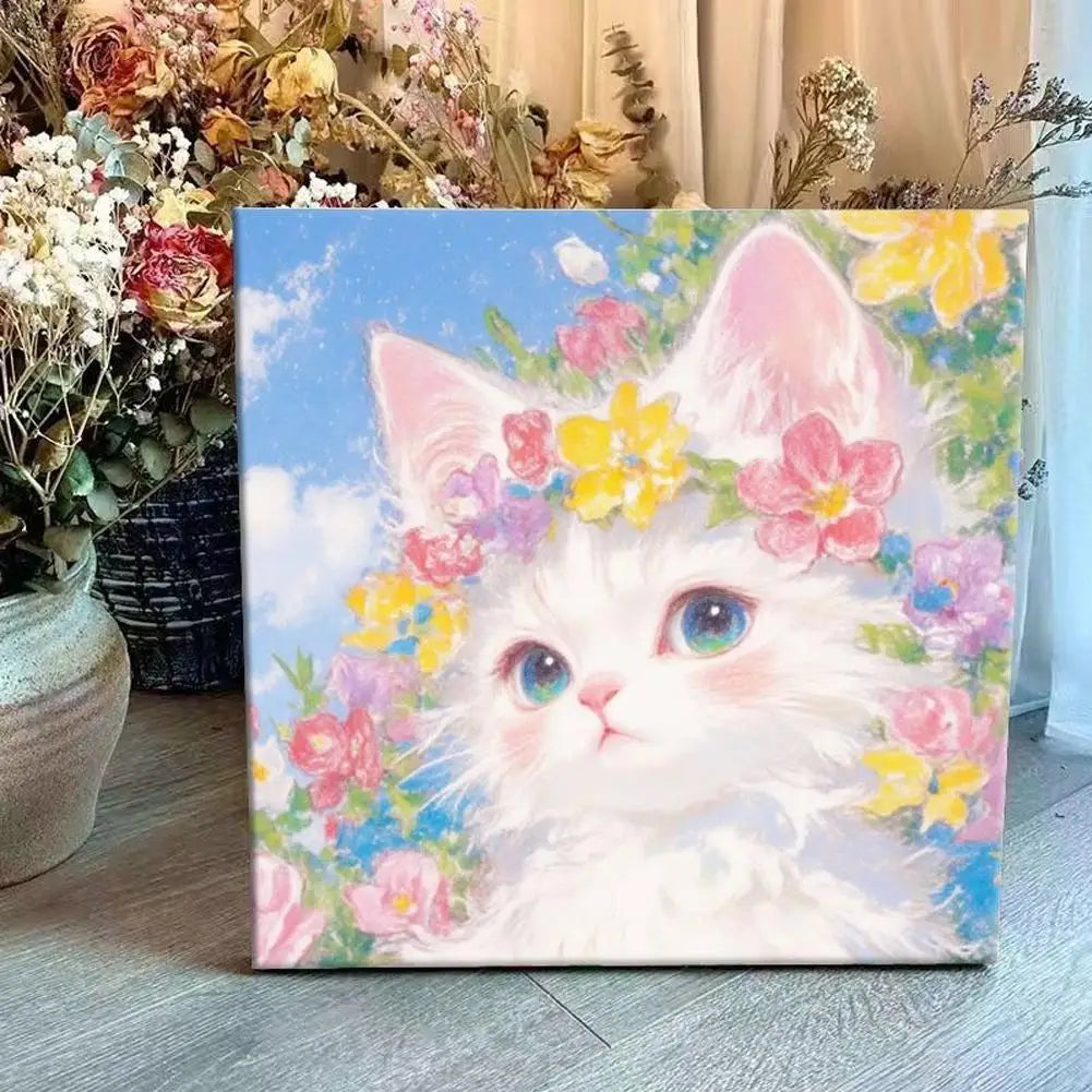 Oil Painting By Number House Tree DIY Digital Oil Painting Scenery Drawing Numbers Adults Kit Cat Handmade Gift Home Decor Gifts    Home Decor Supply | Online Retail | ShoreShopper.com