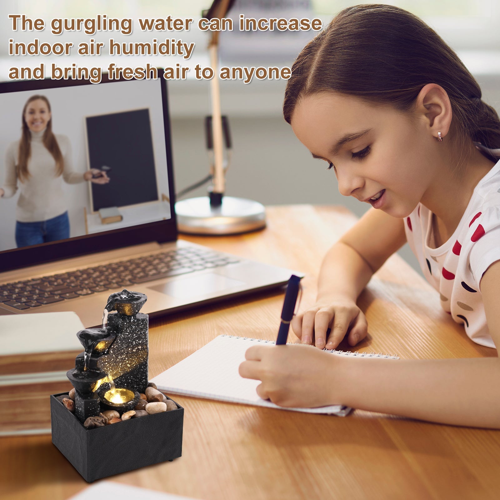 New Desktop Waterfall Decoration Creative Flowing Water Ornaments Small Living Room Office Ornaments Tabletop Fountain Ornaments    Home Decor Supply | Online Retail | ShoreShopper.com