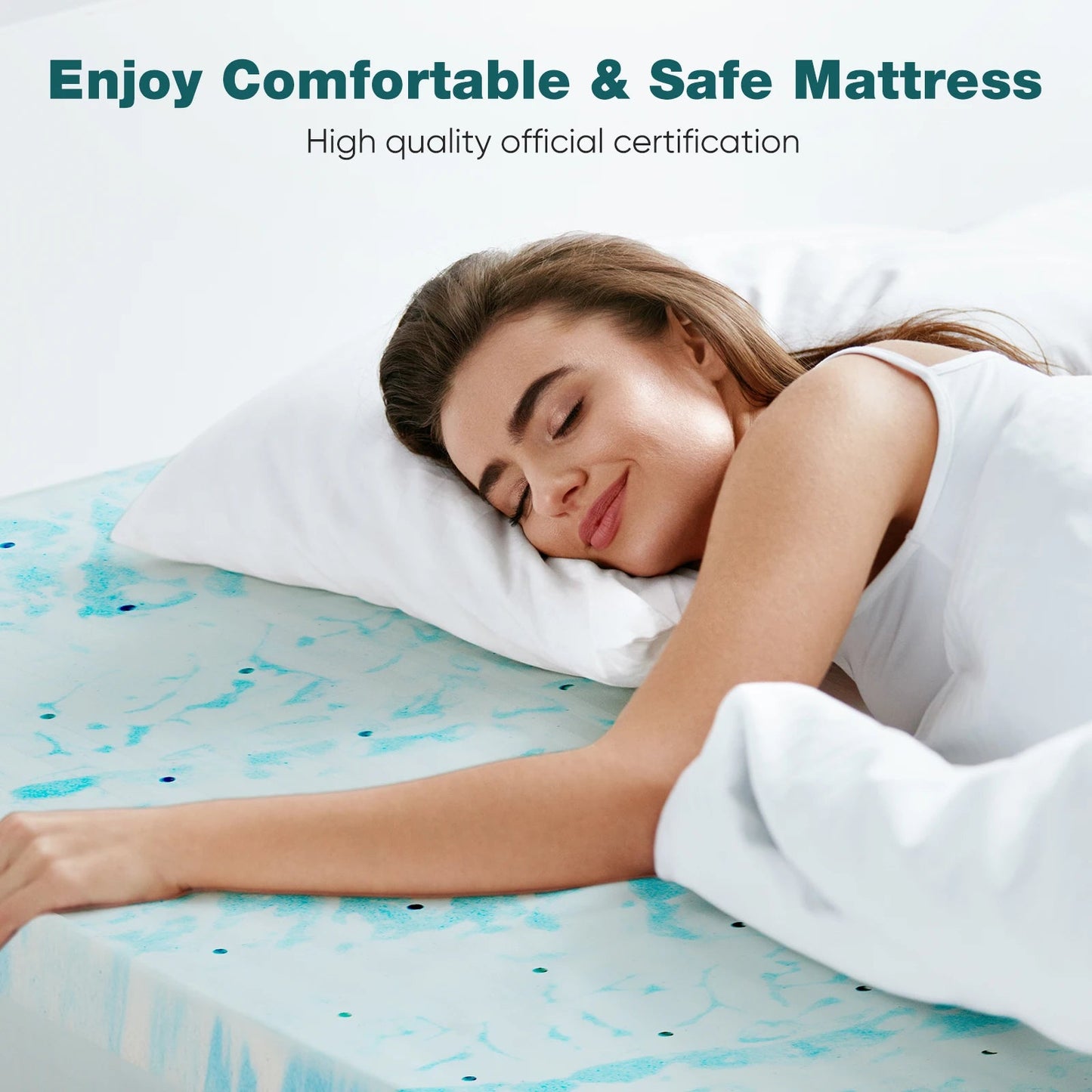 JHK 2 Inch Gel Memory Foam Mattress Topper Full Size Cooling Mattress Soft and Breathable Bed Topper School Bedroom Furniture    Home Decor Supply | Online Retail | ShoreShopper.com