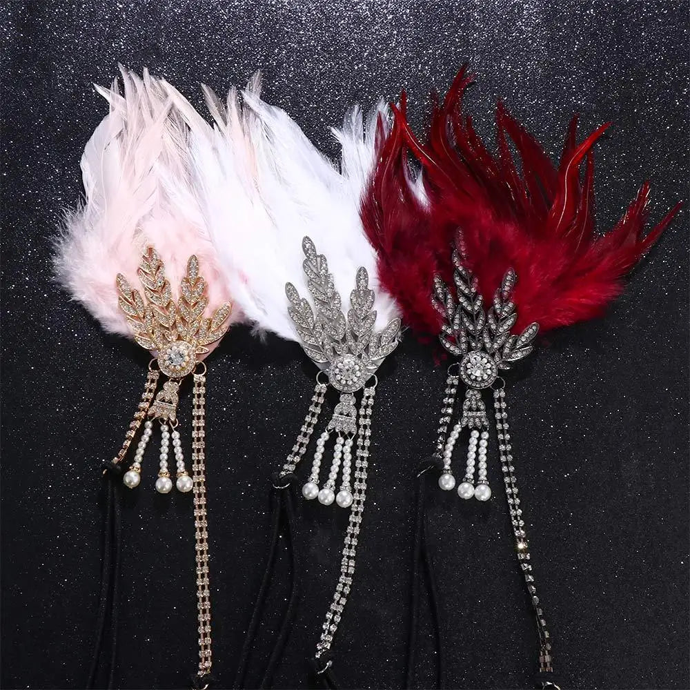 Gatsby Cosplay Dress Headwear Diamond Feather Headwear Korean Style Headband Masquerade Party Accessories Sequin Hair    Your Coastal Marketplace | Shoreshopper.com