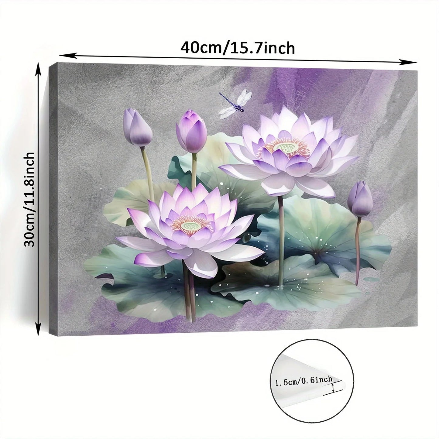 Charming Purple Flower & Green Leaf Canvas Wall Art - Framed Home Decor for Living Room, Bedroom, Kitchen, 11.8x15.7 inches    Home Decor Supply | Online Retail | ShoreShopper.com
