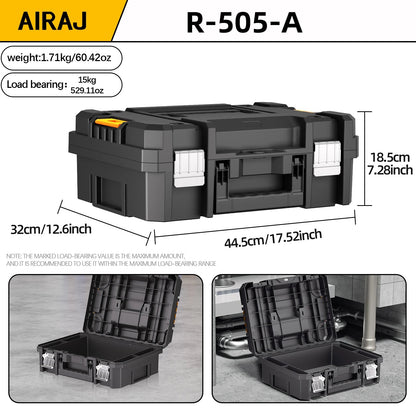 AIRAJ MultiFunctional Tier Stackable Rolling Plastic Portable Folding Tool Storage Box , Suitable for Garage Storage    Home Decor Supply | Online Retail | ShoreShopper.com