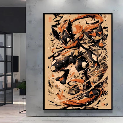 High Quality Pokemon Arcanine Pikachu Wall Painting with Unique Designs and Gorgeous Colors Adding A Touch of Brightness To Wall    Home Decor Supply | Online Retail | ShoreShopper.com