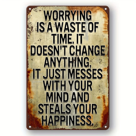 Inspirational Quote Metal Tin Sign, 8x12 inches, Vintage Wall Art for Home, Bar, Cafe, Garage, Farmhouse Decor, English Text    Home Decor Supply | Online Retail | ShoreShopper.com