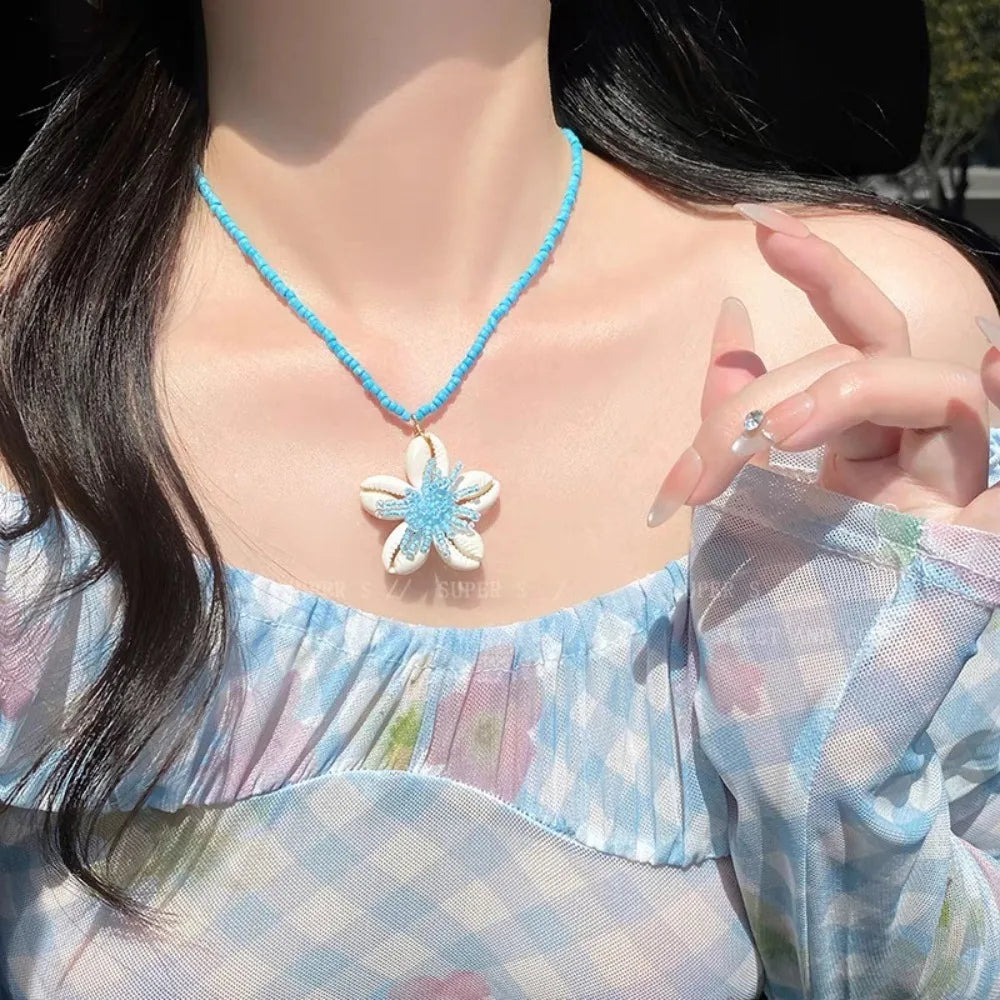Seaside Style Sea Star Shell Beads Necklace Womens Summer Beach Vacation Neck Chain Bohemian Jewelry Accessories Gift    Your Coastal Marketplace | Shoreshopper.com