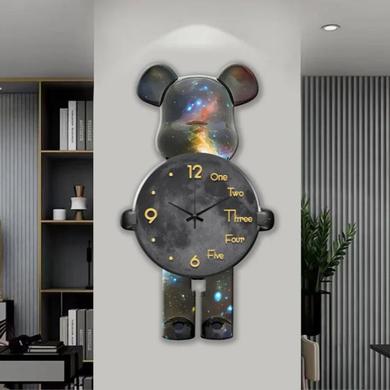 Large Bear Wall Clocks CreativeBear Wall Clock Aesthetic Giant Wall-clock Luxury Living Room Decoration Dining Room Ornament    Home Decor Supply | Online Retail | ShoreShopper.com