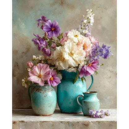 CHENISTORY Painting By Number Pink Flower Drawing On Canvas Hand Painted DIY Picture By Numbers Home Decoration    Home Decor Supply | Online Retail | ShoreShopper.com