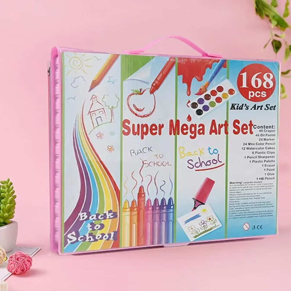 168pcs Office School Supplies Art drawing Set Oil Pastels Watercolor Markers Kids Painting Kit for Children Students School Gift    Home Decor Supply | Online Retail | ShoreShopper.com