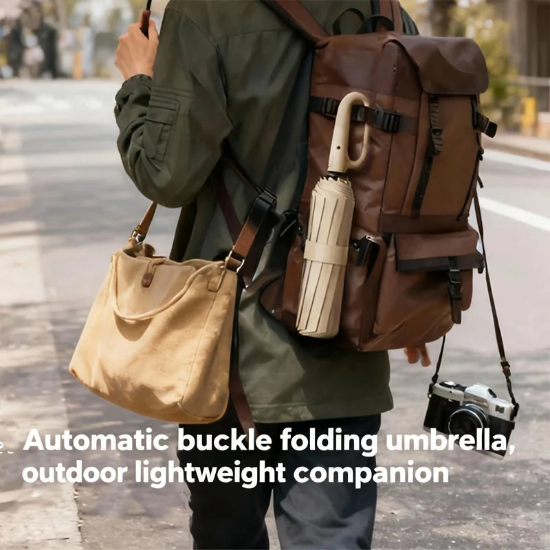 Carabiner Clip, Portable, Hands-free, Automatic Folding Umbrella. Features Reinforced Thickened Windproof Ribs and Canopy    Your Coastal Marketplace | Shoreshopper.com