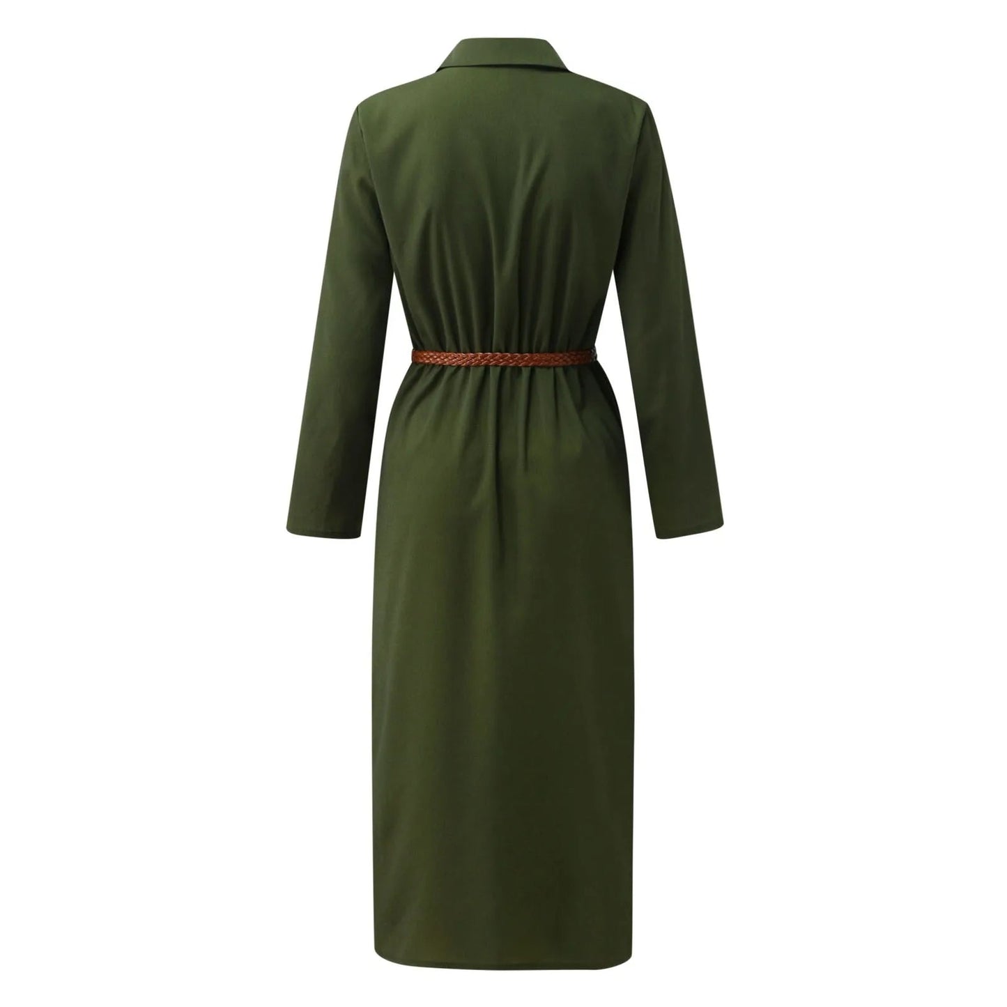 Womens Lace Up Tunic Dresses Summer Streetwear Long Sleeve Shirt Dresses With Belt casual Solid Color Linen Maxi Dress for women    Home Decor Supply | Online Retail | ShoreShopper.com