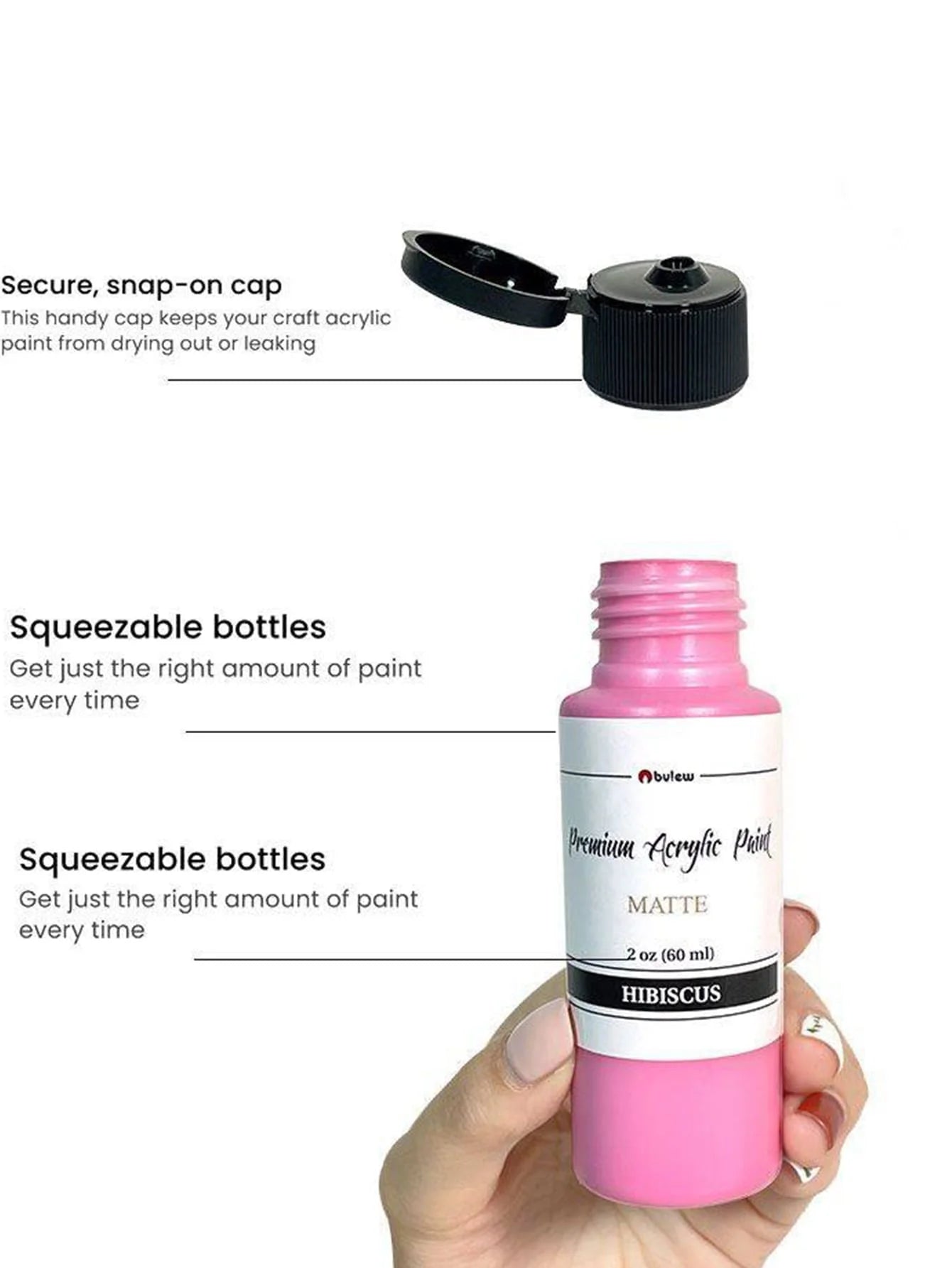 Bview Art 14-Color 2oz (60ml) Professional Acrylic Paint Set - Artist Grade Supplies for Canvas, Fabric, Wood Art Projects    Home Decor Supply | Online Retail | ShoreShopper.com