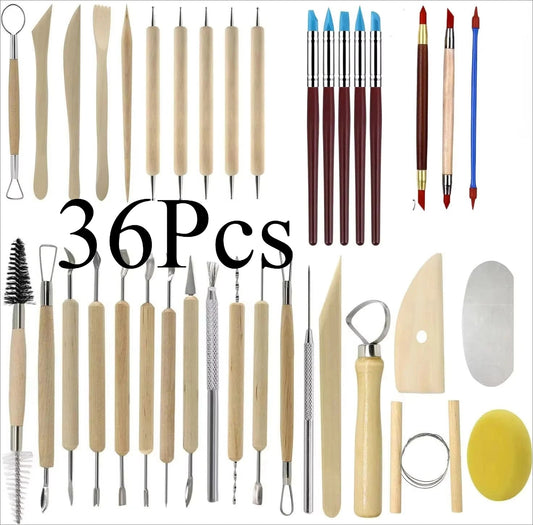 Art Supplies Ceramic Sculpting Tools Wooden Handles Ceramic Clay Pottery Tool Beginner DIY Crafts Wood and Steel Home School Use    Home Decor Supply | Online Retail | ShoreShopper.com