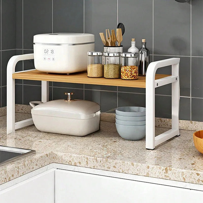 Kitchen Layered Shelves Countertop Cabinets Telescopic Storage Rack Pot Rack Table Top Kitchen Utensils Seasoning Shelf    Home Decor Supply | Online Retail | ShoreShopper.com