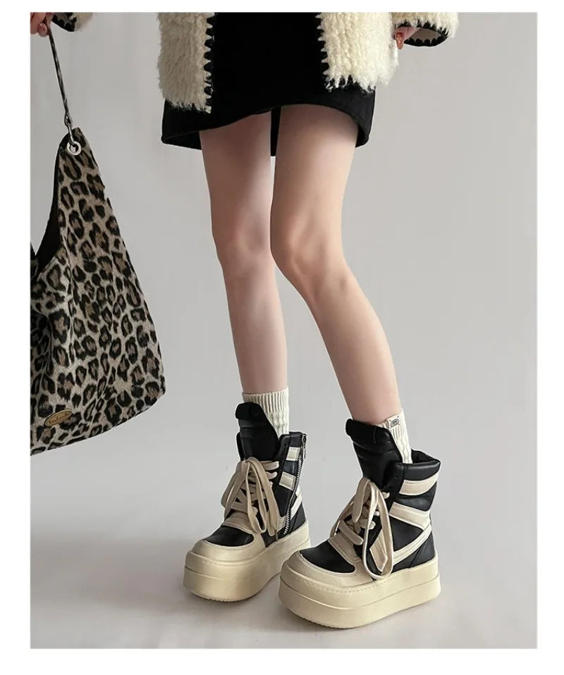 Shoes for Women Women's Ankle Boots Trendy Retro High-top Women's Shoes Fashion Casual Chunky Platform Luxury Designer Sneakers    Your Coastal Marketplace | Shoreshopper.com