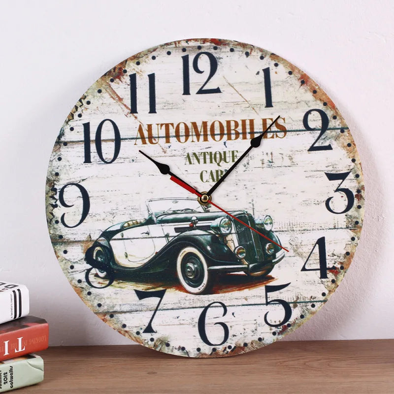 Creative wooden wall clock 30cm MDF density board silent quartz clock    Home Decor Supply | Online Retail | ShoreShopper.com