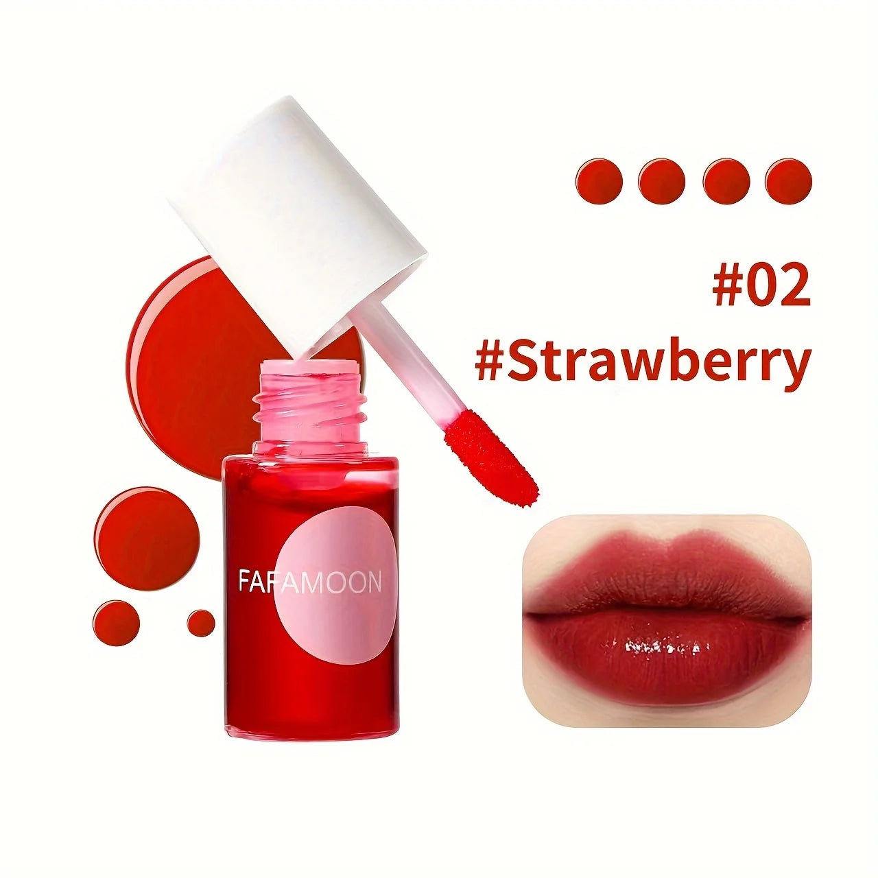 4 color Fruity Lip Tint Water Gloss Tint,Moisturizing Waterproof Liquid Lipstick, Non-Stick,High Pigment,Long-Lasting Colors - ShoreCo.Shop