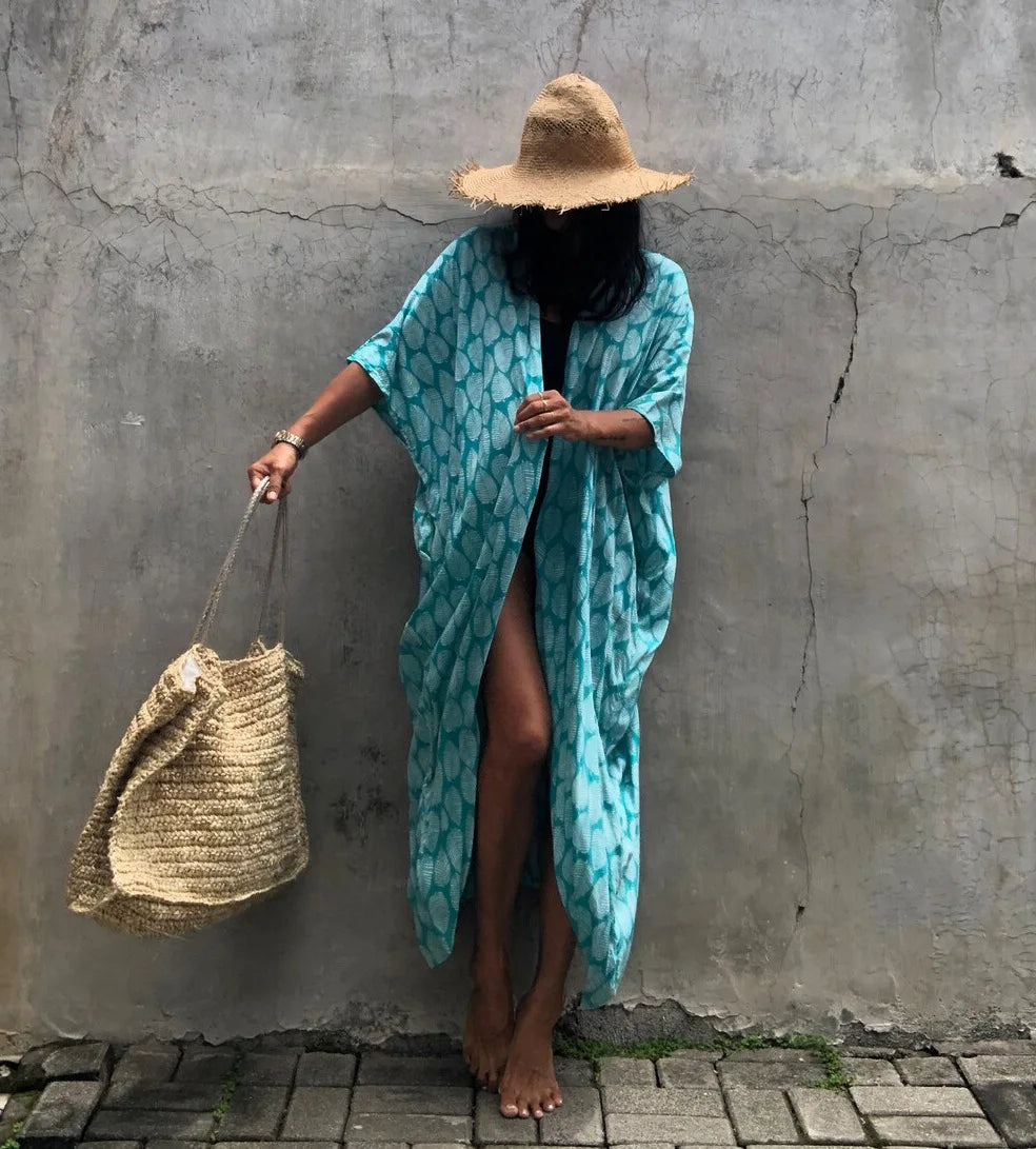 Beach Dress Tunic Cover up Embroidery Kaftan Saida de Praia Women Bikini Cover-up Pareo Sarong Beachwear    Your Coastal Marketplace | Shoreshopper.com