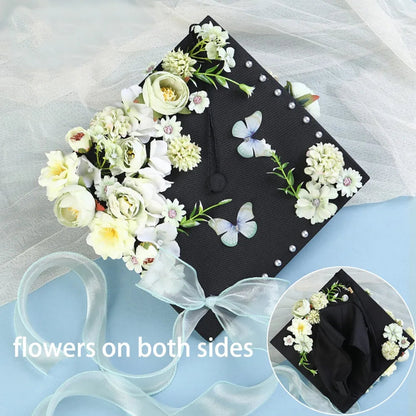 Headwear Doctor Flowers Graduation Cap Bachelor Master Trencher Cap Fringe Charm Ornament Mortar Board University    Your Coastal Marketplace | Shoreshopper.com