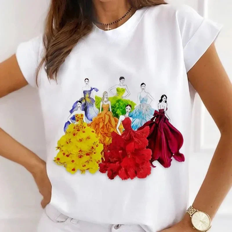 Paris Tower Print Short Sleeve Casual Women's Round Collar T-shirt Graphic T Shirts  Shirts for Women Clothes Oversized T Shirt    Home Decor Supply | Online Retail | ShoreShopper.com