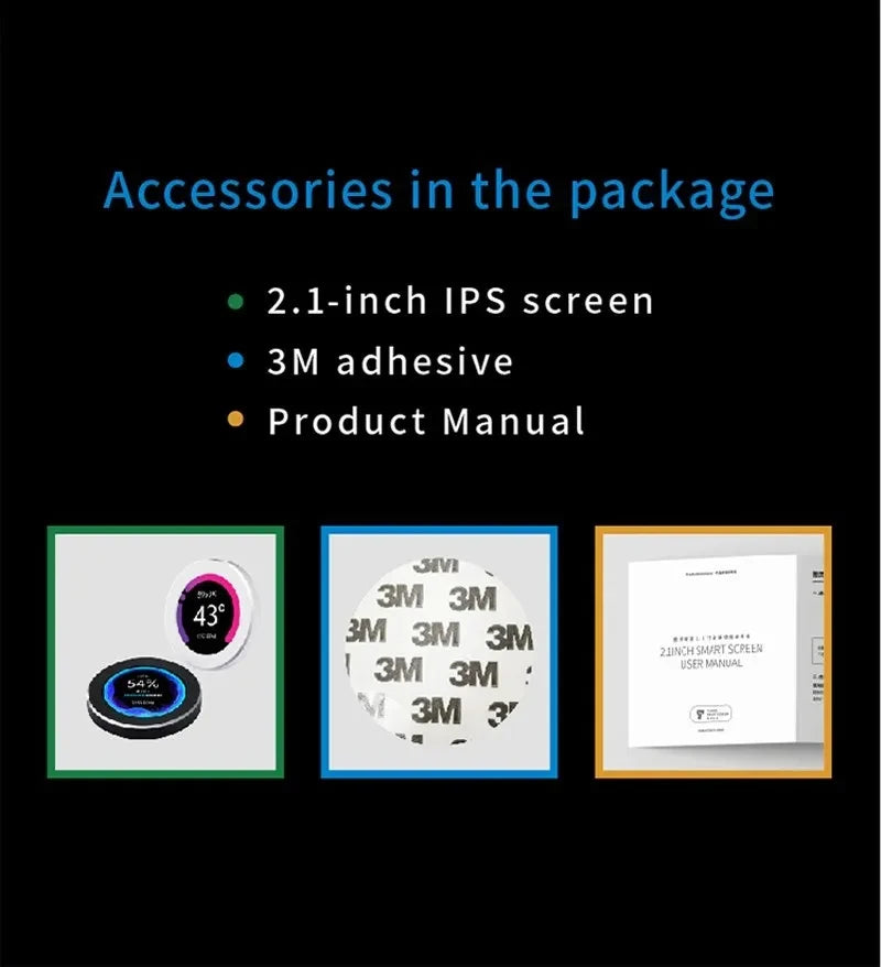 2.1 2.8 Inch IPS Secondary Screen 480x480 USB Water-Cooled Round LCD CPU GPU RAM HDD Monitoring NO AIDA64 MINI PC Gamer Display - ShoreCo.Shop
