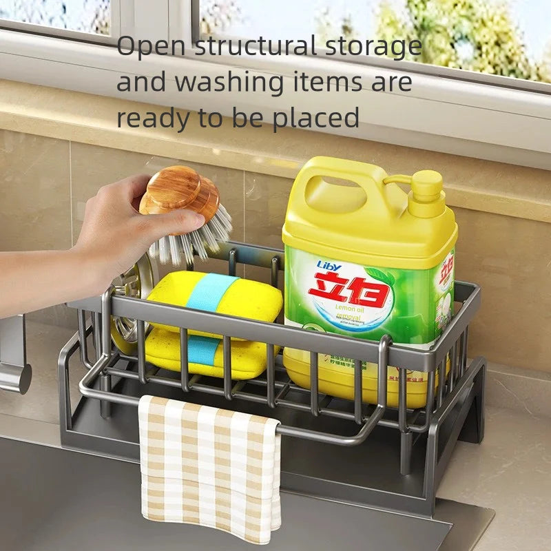 Kitchen Spice Storage Shelf with Drainage Rack, Installation Sink Organizer, Tap-Mounted Shelf for Home Kitchen Accessories    Home Decor Supply | Online Retail | ShoreShopper.com