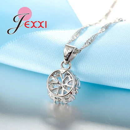Fashion Elegant Jewelry Set For Women Wedding Accessory Cubic Zircon Crystal 925 Sterling Silver Jewellery Set For Lady    Home Decor Supply | Online Retail | ShoreShopper.com