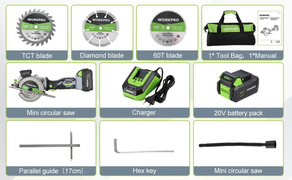 WORKPRO 20V Cordless Electric Circular Saw With Laser For Wood Ceramic Tile 115 mm Saw Blade 710W Electric Circular Saw No Laser    Home Decor Supply | Online Retail | ShoreShopper.com