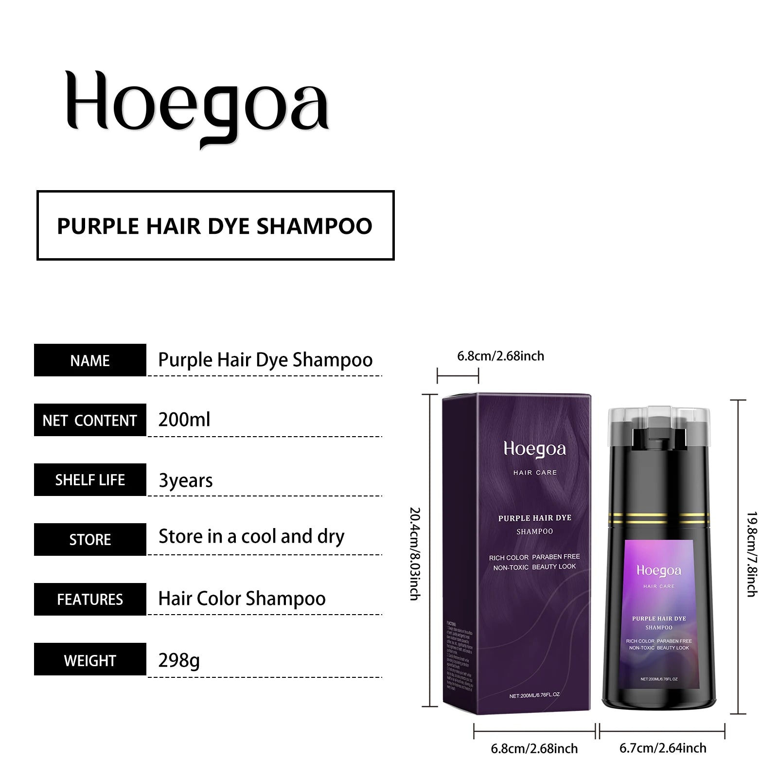 Hair Dye Shampoo for Gray White Hair Coverage 3 in 1 Light Brown DIY Herbal Ingredients Natural Hair Color Shampoo for Women Men - ShoreCo.Shop