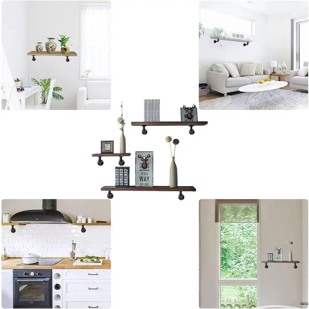 Replacement Heavy Duty Floating Shelf Brackets Black Coated Metal Cast Iron Shelves Brackets Wall Mount Wall Shelf Support    Home Decor Supply | Online Retail | ShoreShopper.com