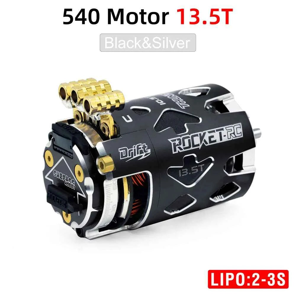 Rocket-RC Thunder 540 Sensored Brushless Motor 10.5T 13.5T 2-3S 3.175 mm Shaft for 1/10 RC Racing Drift Car Parts Surpass Hobby