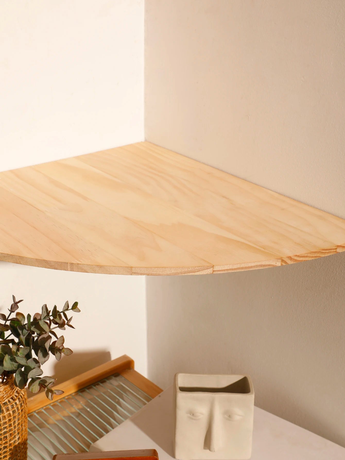 Scalloped Corner Shelves Floating Wall Shelf Storage Rack Wooden Wall Decor Bedroom Living Room Kitchen  Home Decorations Ledge    Home Decor Supply | Online Retail | ShoreShopper.com