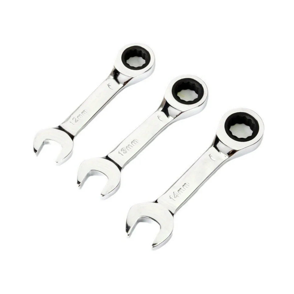 6-19mm Short Handle Quick Ratchet Wrench 72 Teeth Multi Functional Portable Short Dual-use Plum Blossom Small Wrench Hand Tools    Home Decor Supply | Online Retail | ShoreShopper.com