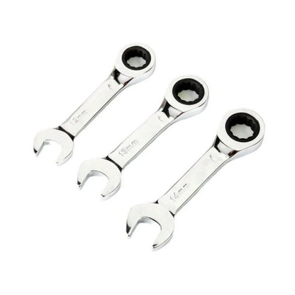 6-19mm Short Handle Quick Ratchet Wrench 72 Teeth Multi Functional Portable Short Dual-use Plum Blossom Small Wrench Hand Tools    Home Decor Supply | Online Retail | ShoreShopper.com
