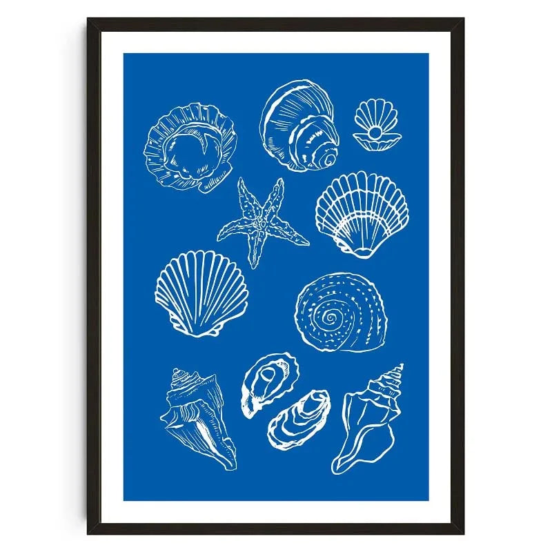Seashells Meet Me At The Beach Poster Summer Sea Bikini Coastal Quotes Canvas Painting Trendy Wall Art Room Home Decor    Your Coastal Marketplace | Shoreshopper.com