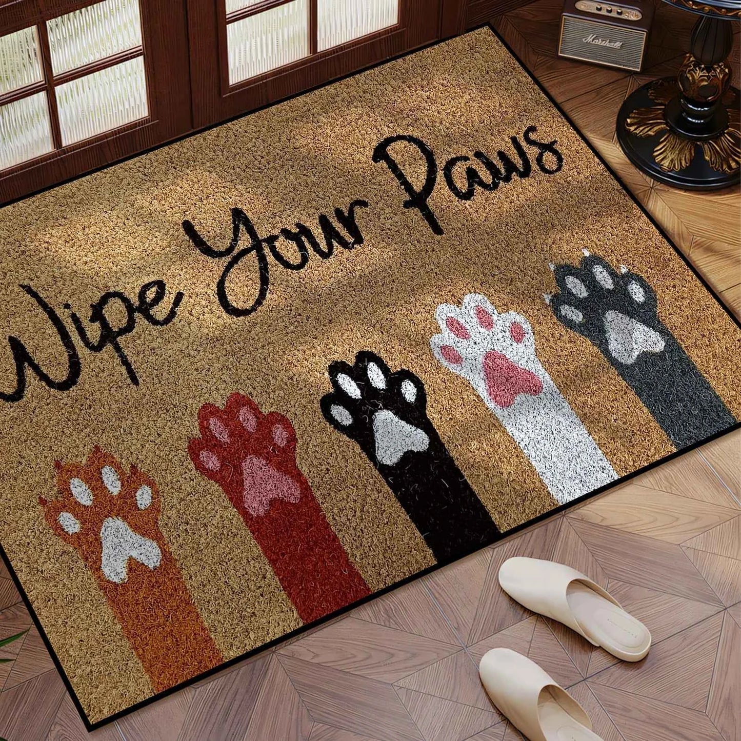 1PC Welcome Print Anti-Slip Doormat - Machine Washable Rug for Indoor/Outdoor, Parties, Spring & Summer Decor, Home Gift