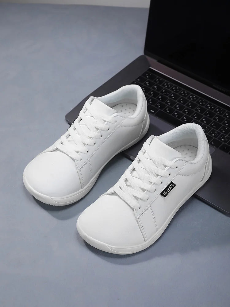 Women Shoes Wide Barefoot Shoes for Women Minimalist Artificial Leather Casual Comfortable Flats White Shoes Walking Sneakers    Your Coastal Marketplace | Shoreshopper.com