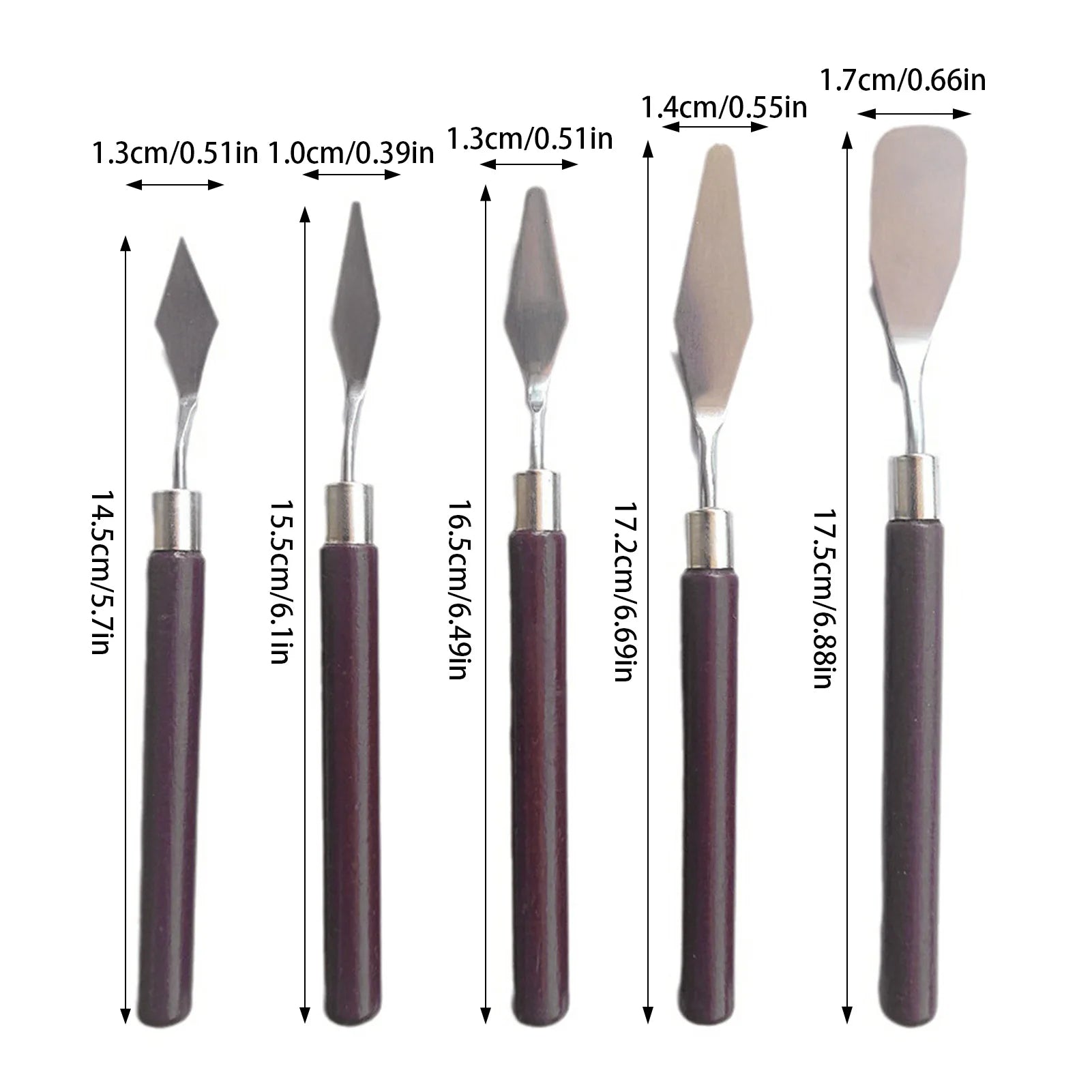 5pcs Art Oil Painting Scraper Paint Scraper Wooden Handle Palette Knife Set for Gouache Oil Painting Learners    Home Decor Supply | Online Retail | ShoreShopper.com