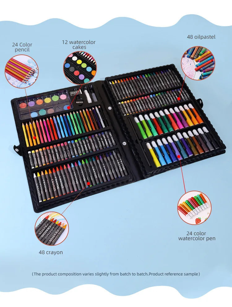 168pcs Office School Supplies Art drawing Set Oil Pastels Watercolor Markers Kids Painting Kit for Children Students School Gift    Home Decor Supply | Online Retail | ShoreShopper.com