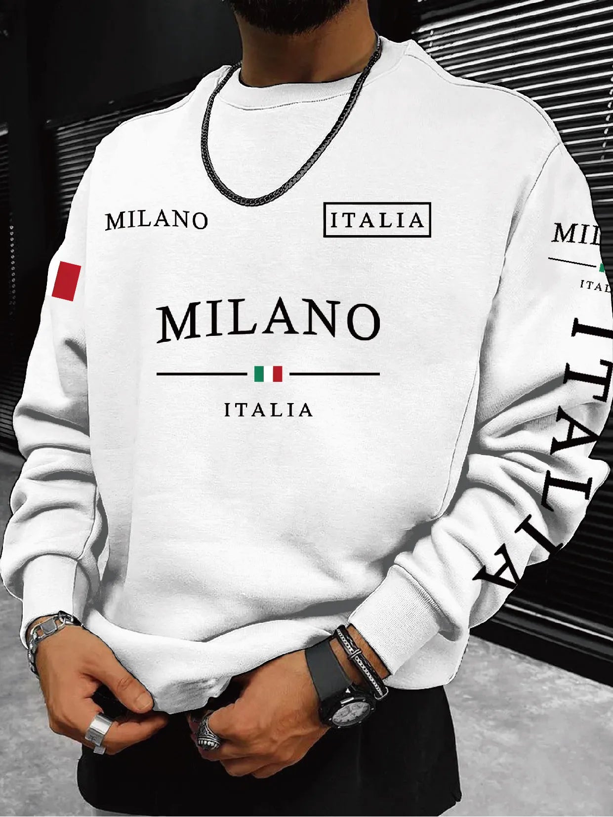 Men's 100% pure cotton summer loose comfortable casual  PARIS print large round neck long sleeve T-shirt top    Home Decor Supply | Online Retail | ShoreShopper.com