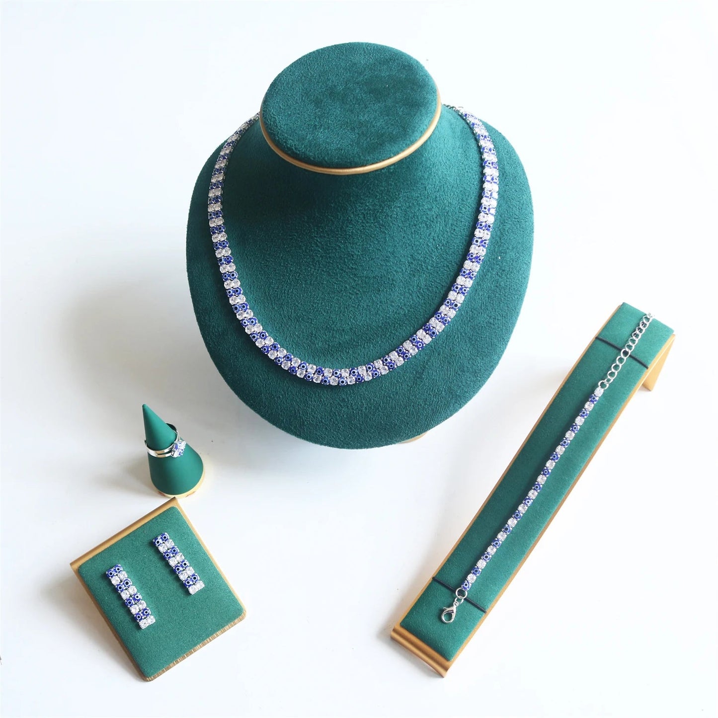 European Bridal Wedding Jewelry High Quality Earrings, Necklace, Bracelet Set, Evening Dress, Hundred Matching Accessories    Home Decor Supply | Online Retail | ShoreShopper.com