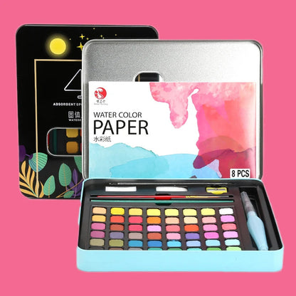 Watercolor Painting  48 Colors Solid Water Color Paint With Brush&Paper Drawing Set Art Supplies for Artists Beginner    Home Decor Supply | Online Retail | ShoreShopper.com
