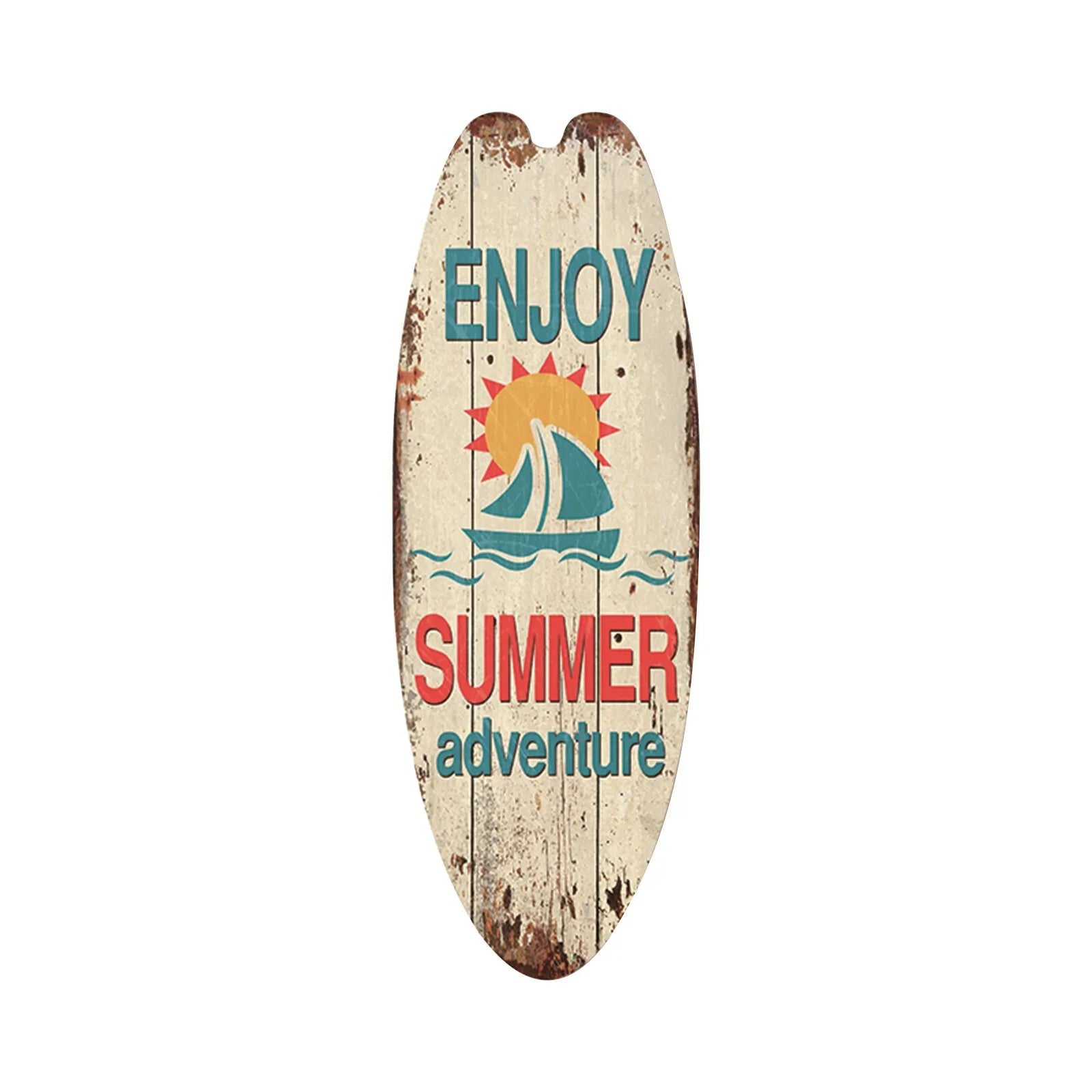 Beach Ocean Theme Surfboard Wooden Leisure Home Party Festival Hanging Decoration Bar Home Wall Retro Decor Wooden Print Sign    Your Coastal Marketplace | Shoreshopper.com