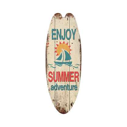 Beach Ocean Theme Surfboard Wooden Leisure Home Party Festival Hanging Decoration Bar Home Wall Retro Decor Wooden Print Sign    Your Coastal Marketplace | Shoreshopper.com