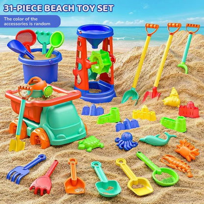 Beach Toys for Kids Sand Toys 31pieces Set Sand Bucket Shovel Rake Toys for Beach Sea Animal Molds Travel Sandbox Toys for Toddl    Your Coastal Marketplace | Shoreshopper.com