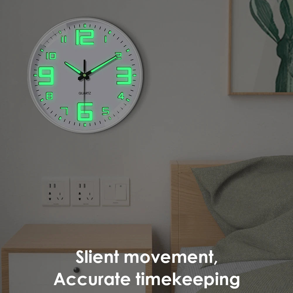 Glow In The Dark Luminous Numbered Round Clock    Home Decor Supply | Online Retail | ShoreShopper.com