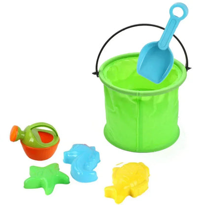 Beach Sand Bucket Toy  Collapsible Bucket Gardening Tool Outdoor Pool Play Tool Kids Summer Water Fun Toy Birthday Gift    Your Coastal Marketplace | Shoreshopper.com