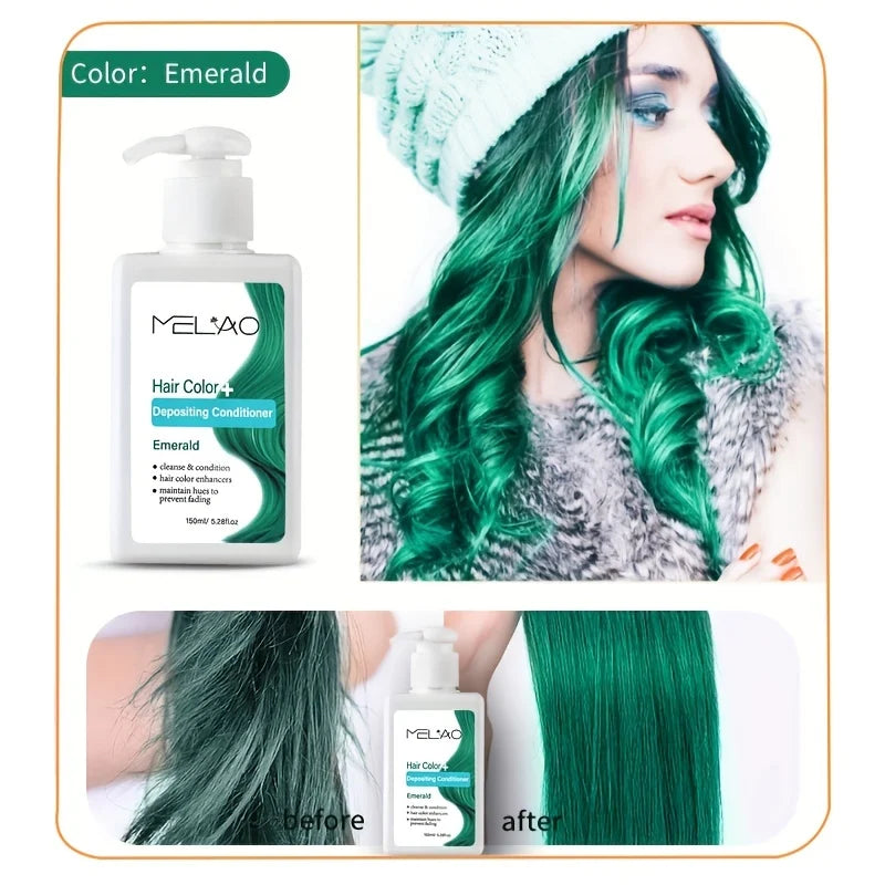 MELAO Hair Dye - Semi Permanent Hair Color Depositing Conditioner, Cruelty-free - ShoreCo.Shop